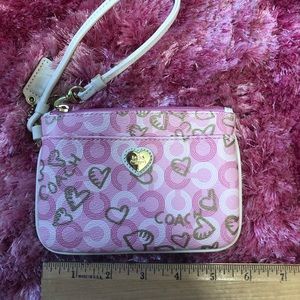 Pink Coach Wristlet